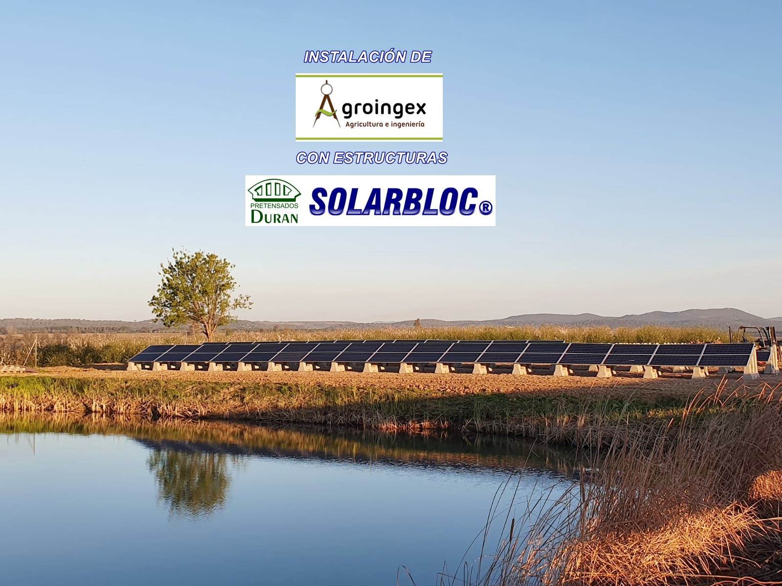 Soporte hormigón panel solar Agroingex SOLARBLOC