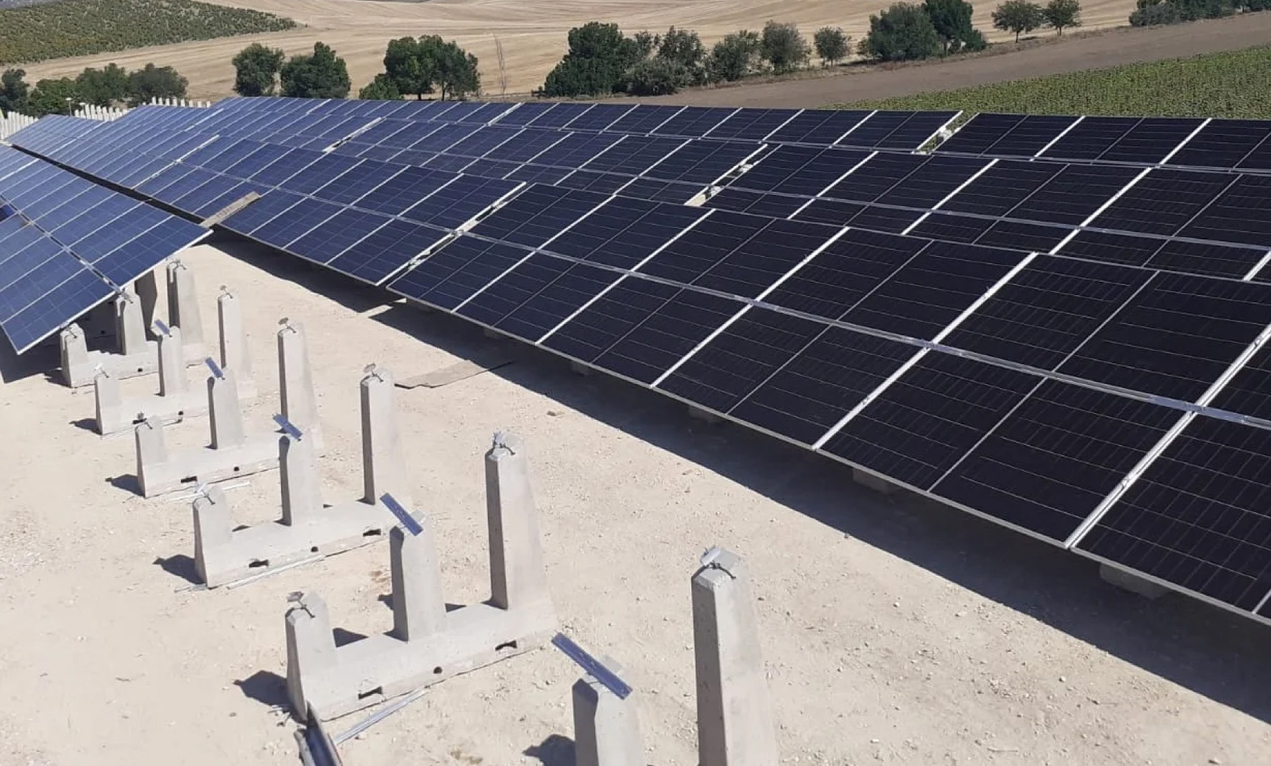 estructura para placas solares prefabricada